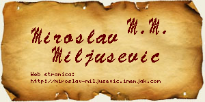 Miroslav Miljušević vizit kartica